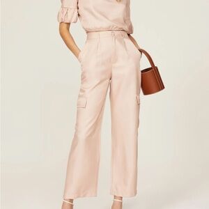 Love, Whit by Whitney Port Pink Cargo Pants Sz 10